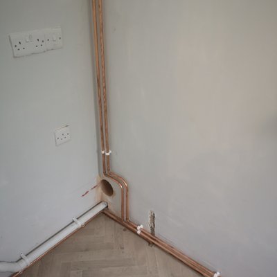 Copper pipework