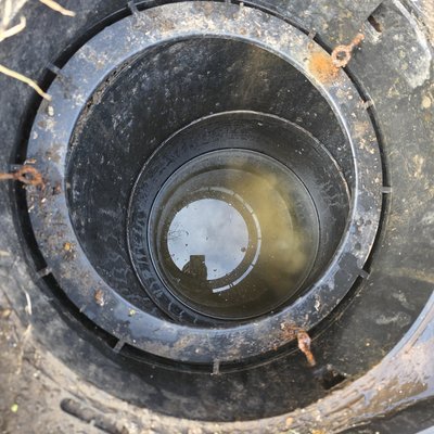 Blocked drain inspection chamber