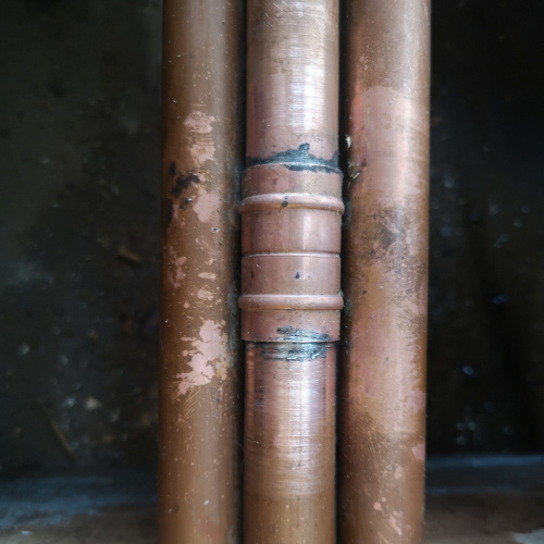 Fixed leak on copper pipe