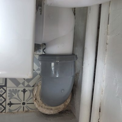 Replaced toilet waste pipework