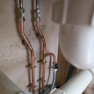 Secure soldered under sink copper pipework