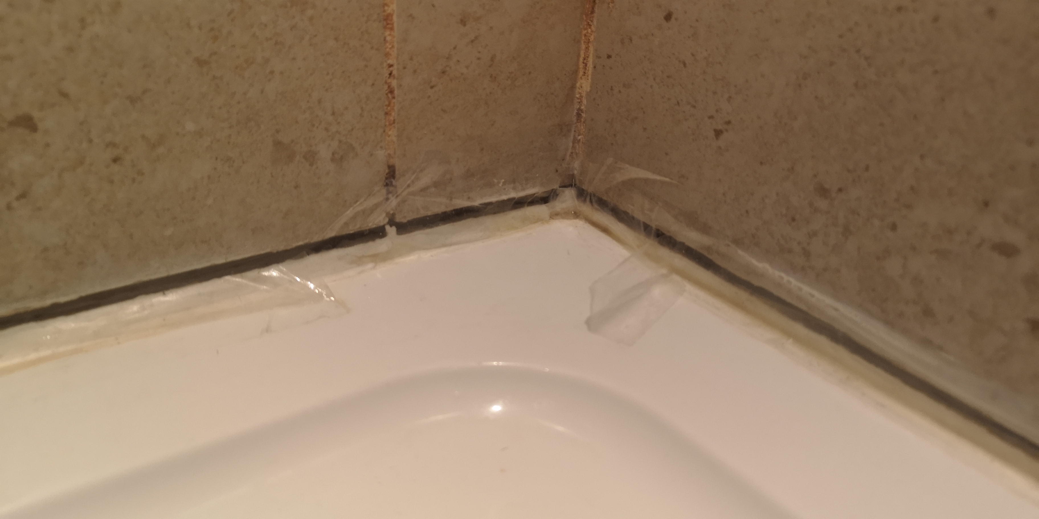 Shower tray area before refit