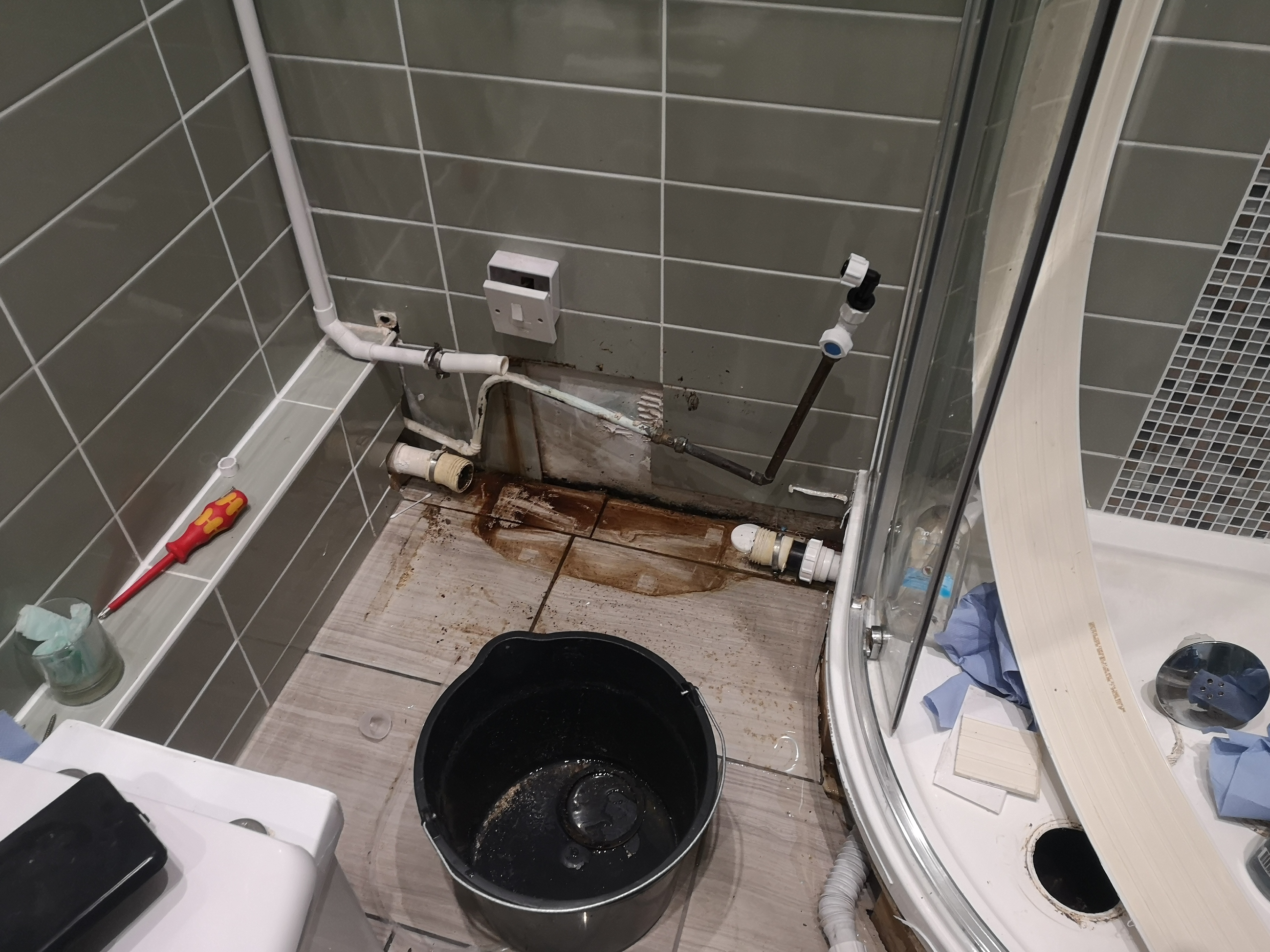 Removed faulty Saniflo macerator unit