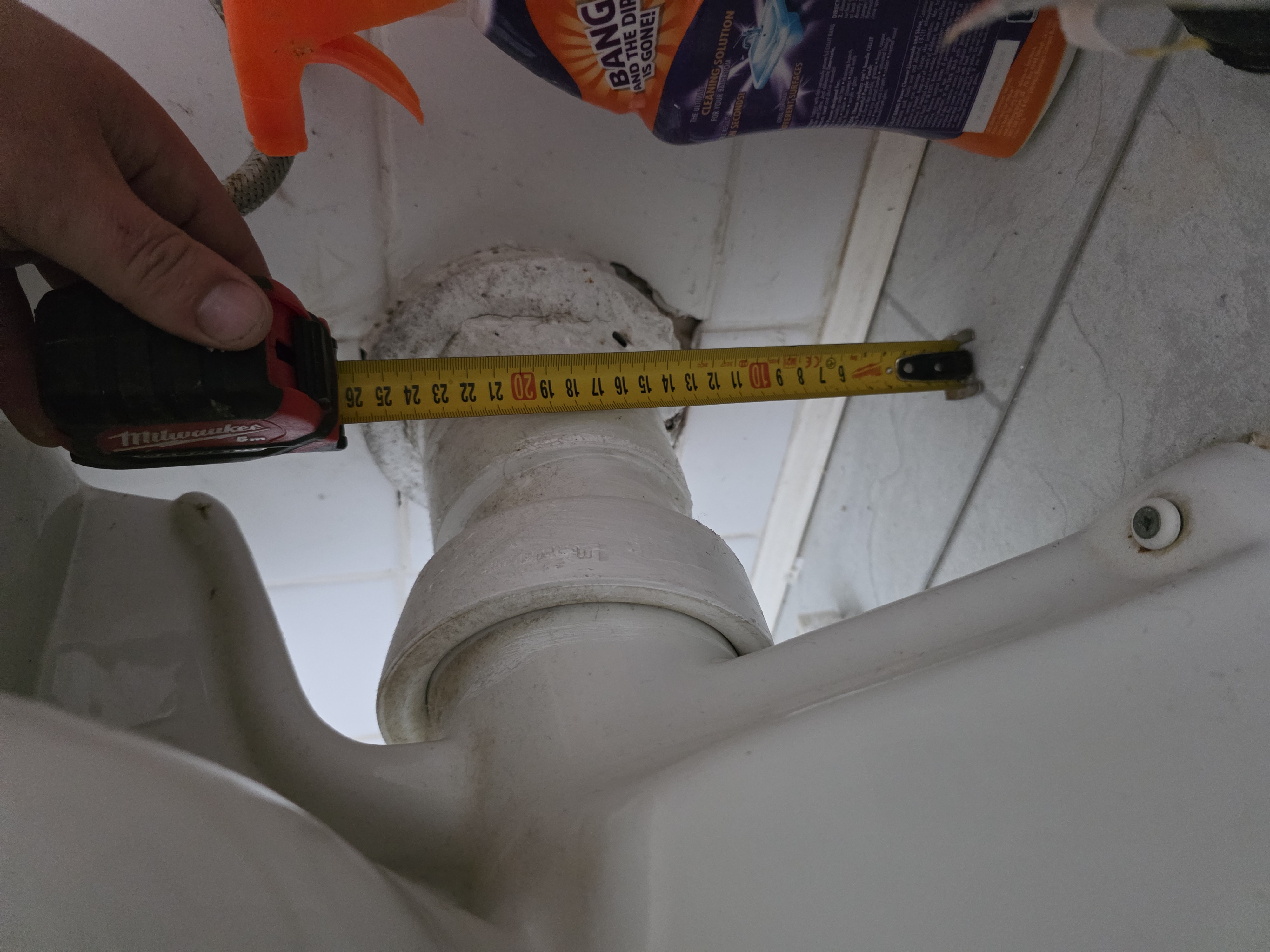 Toilet outlets at different heights